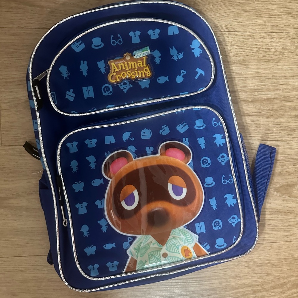 Large School Backpack Nintendo Animal Crossing Tom Nook 16"H x 12”W Reinforced